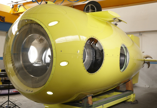 luxury yellow submarine in shop